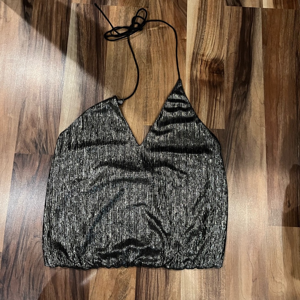 Alice and Olivia halter crop tank top.